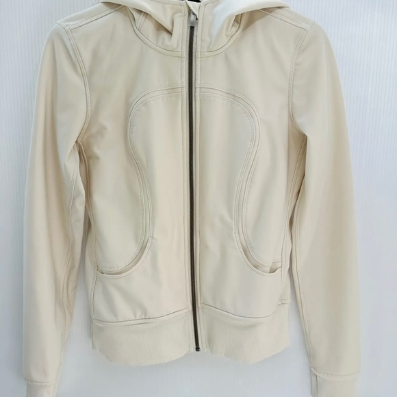 Lululemon au a Hoodie Ivory Softshell size 4 - Picture 2 of 11